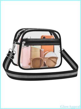 Clear Crossbody Bag Stadium Approved Purse PVC Waterproof